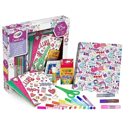 Image of CRAYOLA Creation 04 0944 Create Your Own Scrapbook Album Set, DIY Creative Activity Gift for Girls and from 8 Years