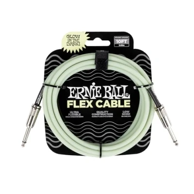 Image of Ernie Ball Flex Instrument Cable Straight/Straight 10ft Glow in Dark