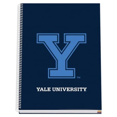 Image of DOHE A4 Squared Notebook Spiral Binding, 100 Sheets of 90 g/m², 5 mm Square, Hardcover, Yale University Navy, School Supplies Blue