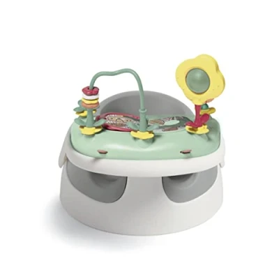 Image of Mamas &amp; Papas Baby Snug Seat and Activity Tray with Adjustable Features, Supportive, Stable Easy Clean Design, Pebble Grey