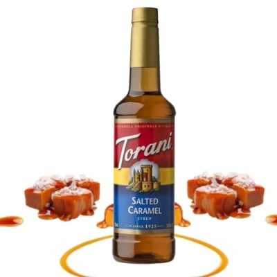 Image of Torani Salted Caramel Coffee Syrup 750ml for Coffee, Deliciously Flavoured Syrups Drinks, Gift Set &amp; Gifts