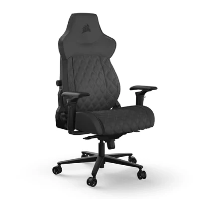 Image of Corsair TC500 LUXE Gaming Chair Premium Breathable Fabric Wide Seat Five Way Adjustable Armrests Built in Lumbar Support 90 160 Degree Recline Shadow
