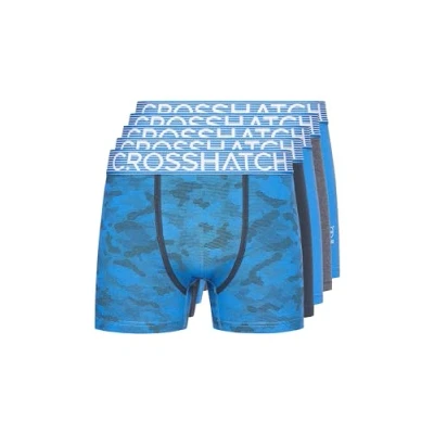 Image of Crosshatch Mens Boxers Shorts (5 Pack) SCOTER Multipack Underwear Gift Set Colour Trunk Boxers(S/Scoter BLUE)