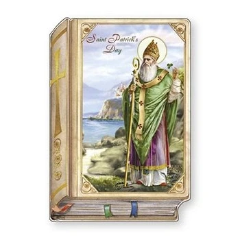 Image of Catholic Gift Shop Devotional Saint Patrick Day Card &amp; Lourdes Prayer