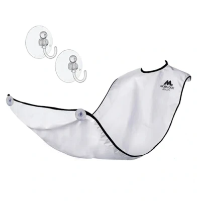Image of Beard Shaving Catcher Bib The Smart Way to Shave Trimming Apron &amp; Cape Perfect Grooming Gift or Men&#039;s Birthday Includes Shaping Comb, Storage box, E Book by Mobi Lock