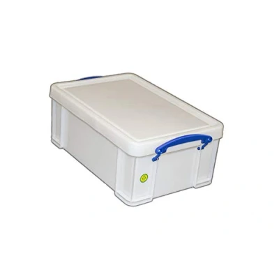 Image of Really Useful Plastic Storage Box 9 Litre White Strong