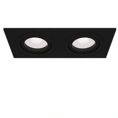 Image of Maytoni recessed light Atom, black, 2 bulb 17.5 x 9.2 cm