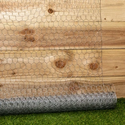 Image of 5m x 0.9m 25mm Galvanised Chicken Wire Garden Netting / Fencing