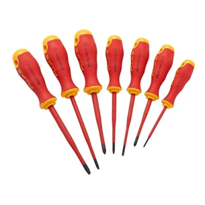 Image of Fluke Insulated 7 units Screwdriver Kit, 1,000 V (3 slotted, 2 Phillips, square), IKSC7
