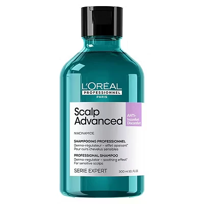 Image of L&#039;Oréal Professionnel Scalp Advanced Anti Discomfort Dermo Regulator Shampoo, Soothing Action for Sensitive Scalps, Serie Expert, 300 ml