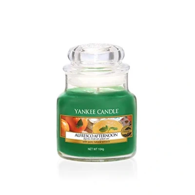 Image of Yankee Candle Small Jar Scented Candle, Alfresco Afternoon