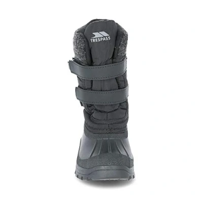 Image of Trespass Childrens Boys Strachan II Waterproof Touch Fastening Snow Boots (2 Youth UK) (Black)