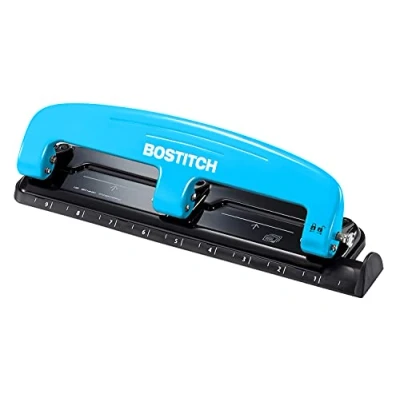 Image of PaperPro inPRESS 12 Reduced Effort 3 Hole Punch, Sheets, Blue (2103)