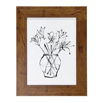Image of Aryllis A5 Photo Frame, Rustic Brown, Freestanding Picture Frame Fitted with Safety Perspex *Choice of Colour &amp; Size*