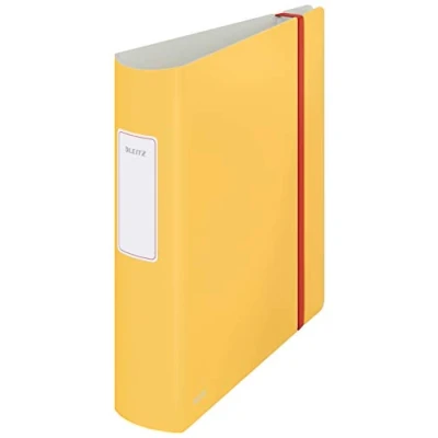 Image of Leitz 180 Active Lever Arch File, 500 Sheet Capacity, 82 mm Spine, Cosy Range, A4, Warm Yellow, 10380019