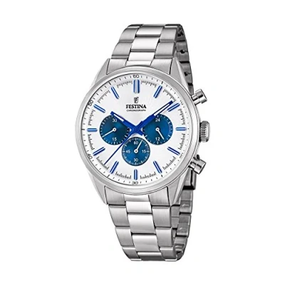 Image of Festina Mens Chronograph Quartz Watch with Stainless Steel Strap F16820/5