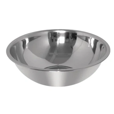 Image of Vogue Stainless Steel Mixing Bowl 1 Litre, Silver, Size: 65(H) x 200(Dia)mm, Metal Bowl, Bakeware, Commercial &amp; Home Kitchen Use, DL937