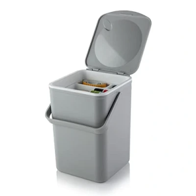 Image of Minky 6L Storage Caddy With Tray, Sturdy Carry Handle, Easy To Wipe Clean, Organiser Tray For Small Items, Multipurpose Caddy, Large 6 Litre Capacity, Made In The UK