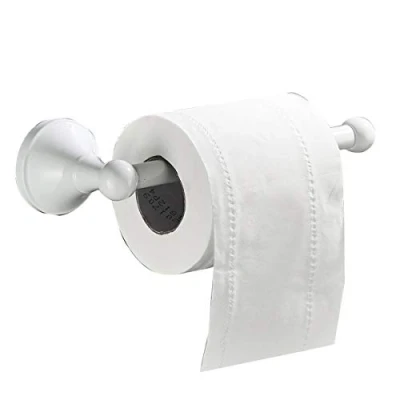 Image of Flybath Toilet Roll Holder Without Cover Brass Bathroom Paper Tissue Bar Wall Mounted, 20 cm / 7.87 inches, White