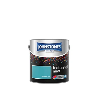 Image of Johnstone&#039;s Feature Wall Matt Emulsion Paint Caribbean Tide 2.5L