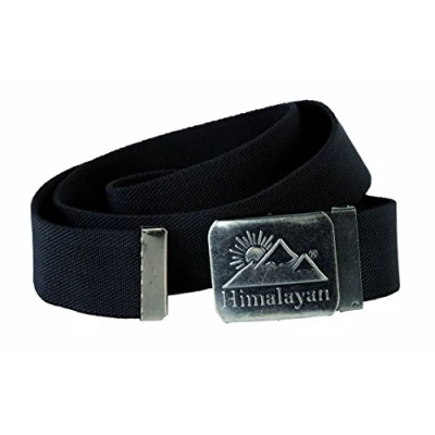 Image of Himalayan Iconic Workwear Revolve Black Belt Webbed Adjustable Metal Snap Buckle