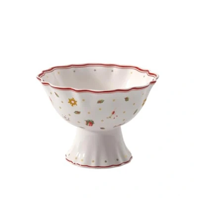 Image of Villeroy &amp; Boch Toy&#039;s Delight Footed Individual Bowl, Porcelain, White/Colourful, Small