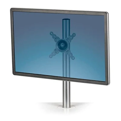 Image of Fellowes Lotus Single Monitor Arm Adjustable Dual Mount VESA Compliant Max Size 27&quot; Weight 8KG Silver
