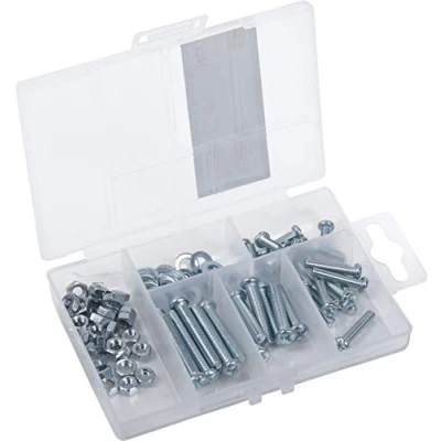 Image of Connex Thread Screw Assortment 102 Pieces Various Sizes Pan Head PH Phillips Drive Full Includes Nuts &amp; Washers/Screw Set/Assortment Box / DP8500103