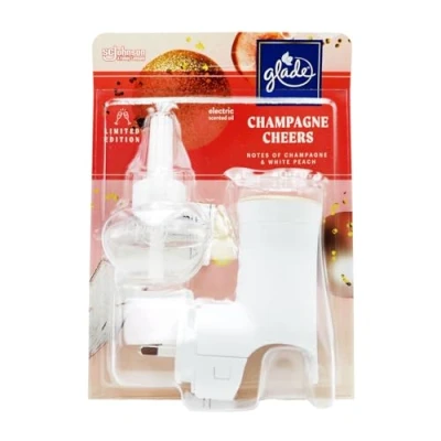 Image of Glade Champagne Cheers Notes of &amp; White Peach Limited Edition Electric Scented Plugin