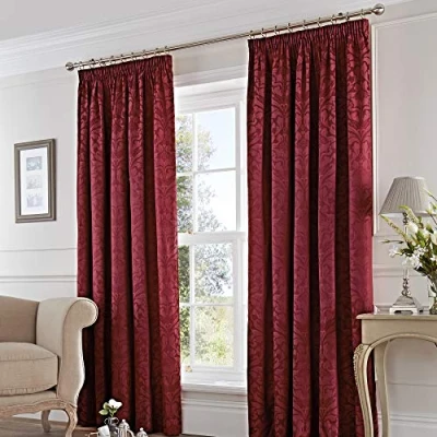 Image of Fusion Eastbourne Curtains, 168 x 137cm, Burgundy