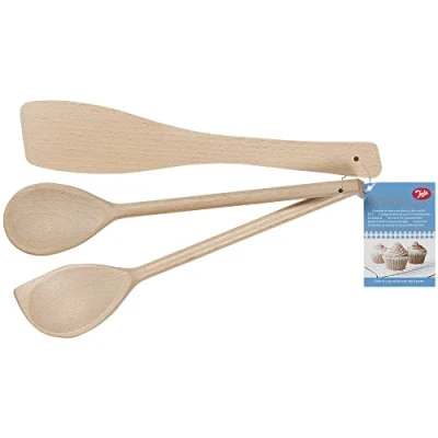 Image of Tala 228286 Wooden Spatula Set, Wood, Multicolour