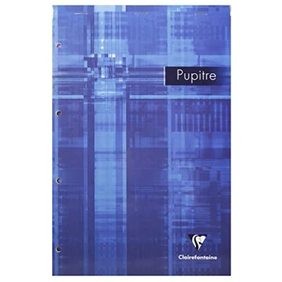 Image of Clairefontaine Ref 66132C Head Stapled Pads (80 Sheets) A4+ Size, Squared Ruling, 90gsm Brushed Vellum Paper, Laminated Card Cover Assorted Colours (Pack of 5)