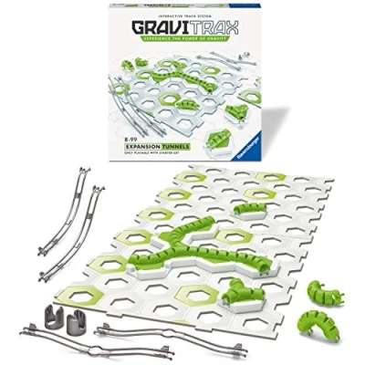 Image of Ravensburger GraviTrax Tunnel Expansion Pack Add On Extension Accessory Marble Run, STEM and Construction Toy For Kids Age 8 Years Up
