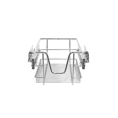 Image of KuKoo 6 x Kitchen Pull Out Soft Close Baskets / 300mm Wide Cabinet/Slide Wire Storage Drawers