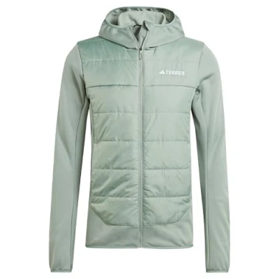 Image of adidas Men&#039;s Terrex Multi Hybrid Insulated Hooded Jacket, Silver Green, S