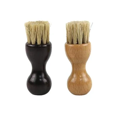 Image of HEALLILY Shoe Polish Applicator Brush Strong Bristles Application Dauber for Leather Boots Shoes 2Pcs