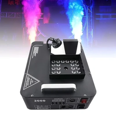 Image of NOGRAX 1500W Fog Machine, DMX RGB Smoke Stage Lighting Vertical Spray 24 LED Effect Machine with Remote Control, for Party Wedding Dance Hall 2000W