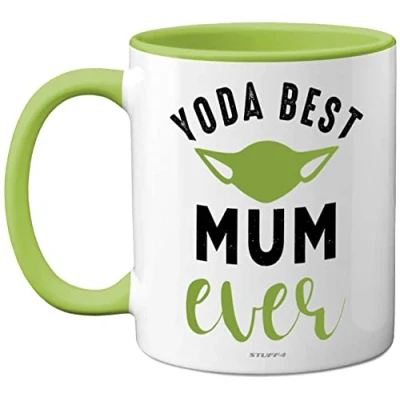 Image of Stuff4 Mum Birthday Gifts Yoda Best Mugs, Happy Gift, Mothers Day Mug, Present Xmas Cup Cups, Christmas Tea Coffee 11oz Ceramic Dishwasher Microwave Safe Mugs Made in UK