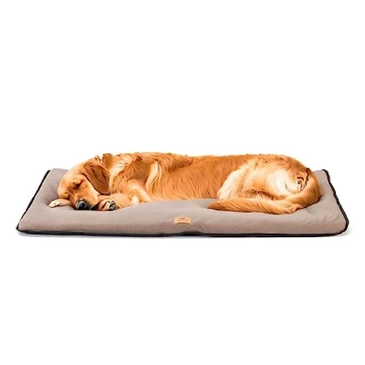 Image of Ferplast dog Bed Cushion Large Double sided Scratch proof and waterproof fabric, Warm Microfleece 30 machine washable mattress 98 x 65 3,5 cm.Black