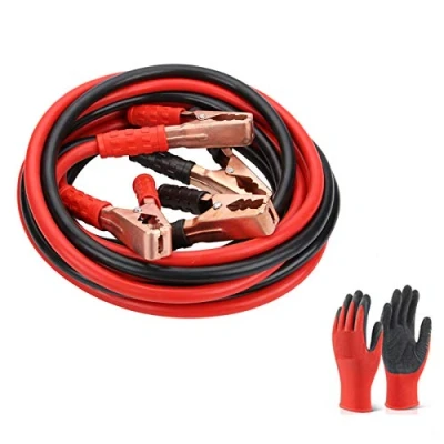 Image of Trintion 4M Jump Leads 1000AMP Booster Cables Heavy Duty Battery Long Starter with Colour Coded Clamp Gloves and Carry Bag for Petrol Diesel Car Van Truck