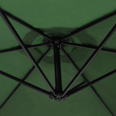 Image of Monster Shop 3m Cantilever Garden Parasol Banana Hanging Umbrella Winding Crank Shade Patio Outdoor Sun Tilt UV Protection Green