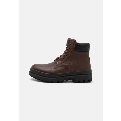 Image of Björn Borg H700 Hiker HIGH Laceup ankle boots, Men&#039;s, Size: 6.5, Brown Leather and textile