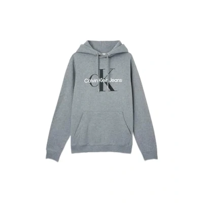 Image of Calvin Klein Jeans CORE Monogram Hoodie Sweatshirt, Men&#039;s, Size: 3XL, Grey