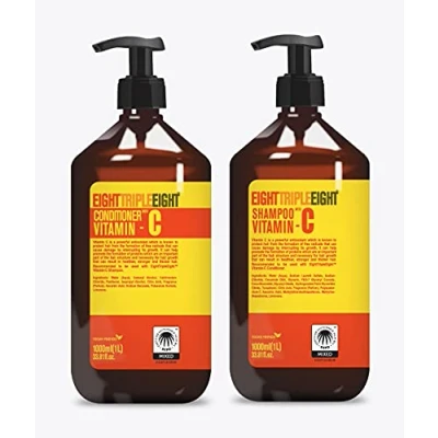 Image of EightTripleEight Vitamin C Hair Care Set 1L Shampoo &amp; Conditioner