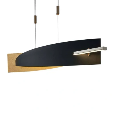 Image of Lucande LED pendant light Marija, 90.5 cm, black, metal