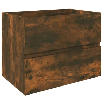 Image of vidaXL Sink Cabinet Smoked Oak 60x38.5x45 cm Engineered Wood
