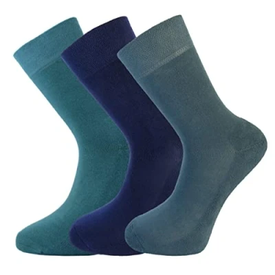Image of Green Bear Unisex Bamboo Socks Multi Colour Pack 9 11 Cushioned Sole Soft &amp; Antibacterial 3