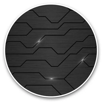 Image of Awesome Vinyl Stickers (Set of 2) 7.5cm (bw) Futuristic Technology Gaming Style Fun Decals for Laptops,Tablets,Luggage,Scrap Booking,Fridges #42909