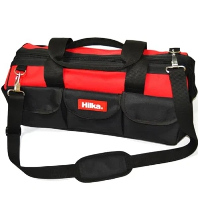 Image of 18 Inch HILKA Premium Professional Pockets LARGE TOOL BAG With Padded Base DIY Heavy Duty Multi Purpose Compartment Contractors Caddy WORKSHOP Storage UK FREE P&amp;P