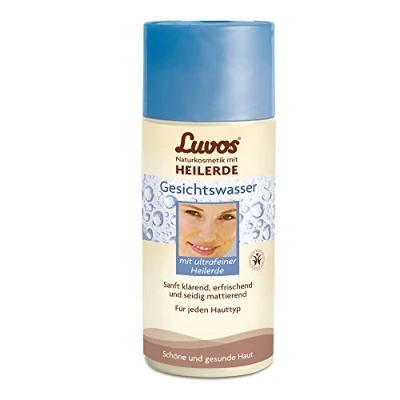 Image of LUVOS Healing Clay Facial Toner 1 x 150 ml Clears Gently, Matte, Prevents Skin Irritation for Pure Skin, ml, with Grape Silver Candle Extract, Natural Cosmetics Tonic Without Microplastic, Vegan